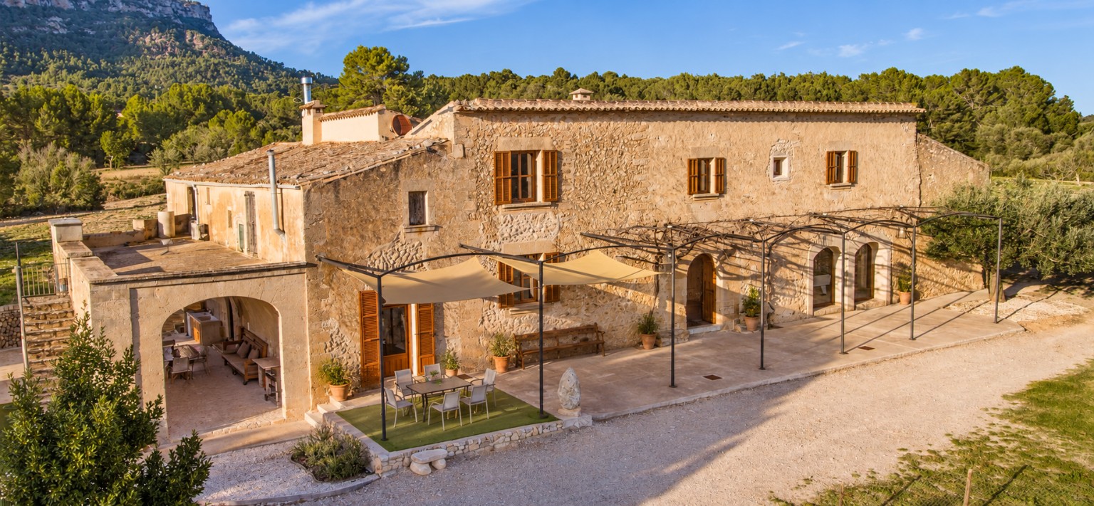 Vista actual de las casas de Son Pons Ferratge