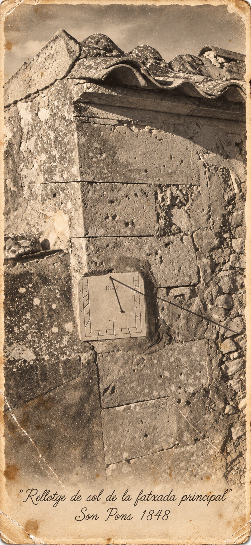 Reloj de sol de la fachada de Son Pons